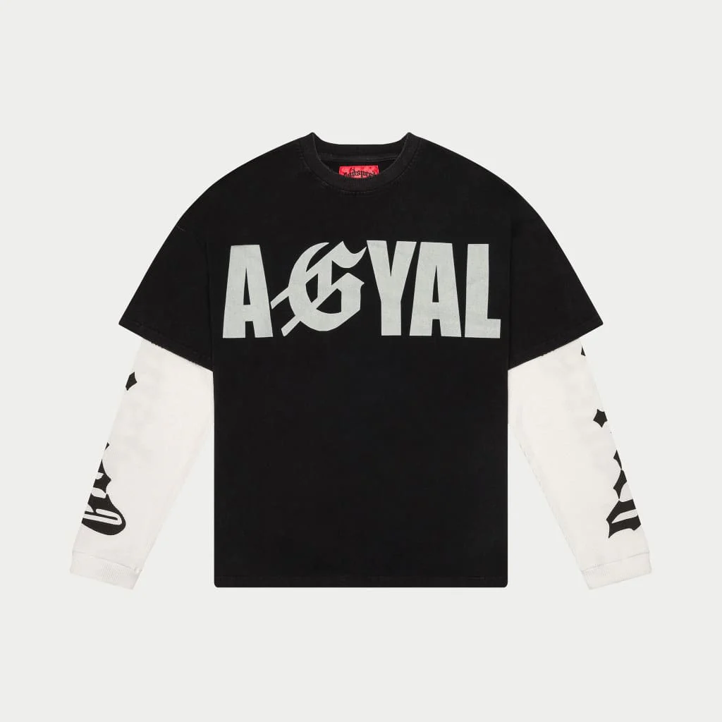 Agyal Layered T-Shirt (Black Wash)