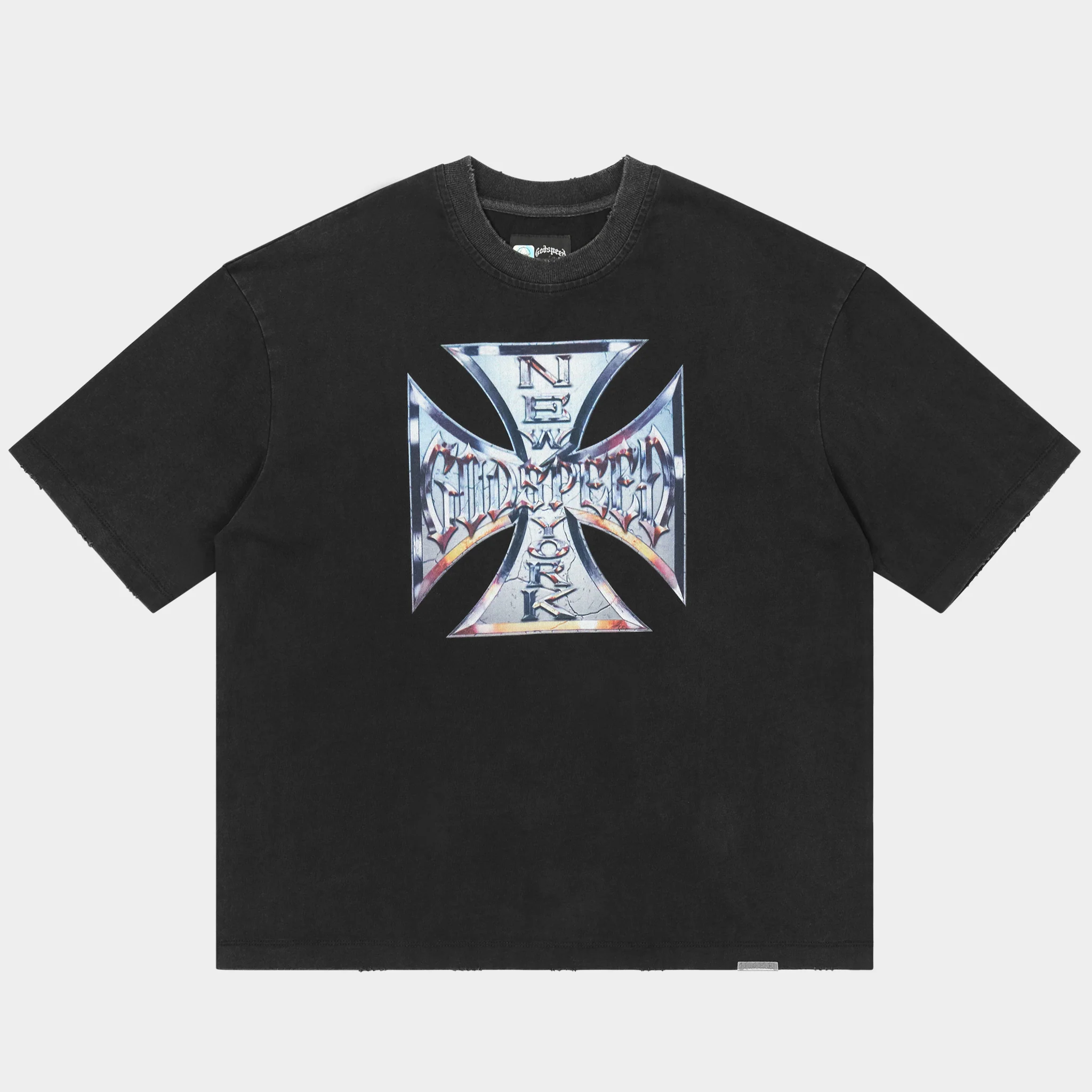 Chrome Motto T-Shirt (Black Wash)