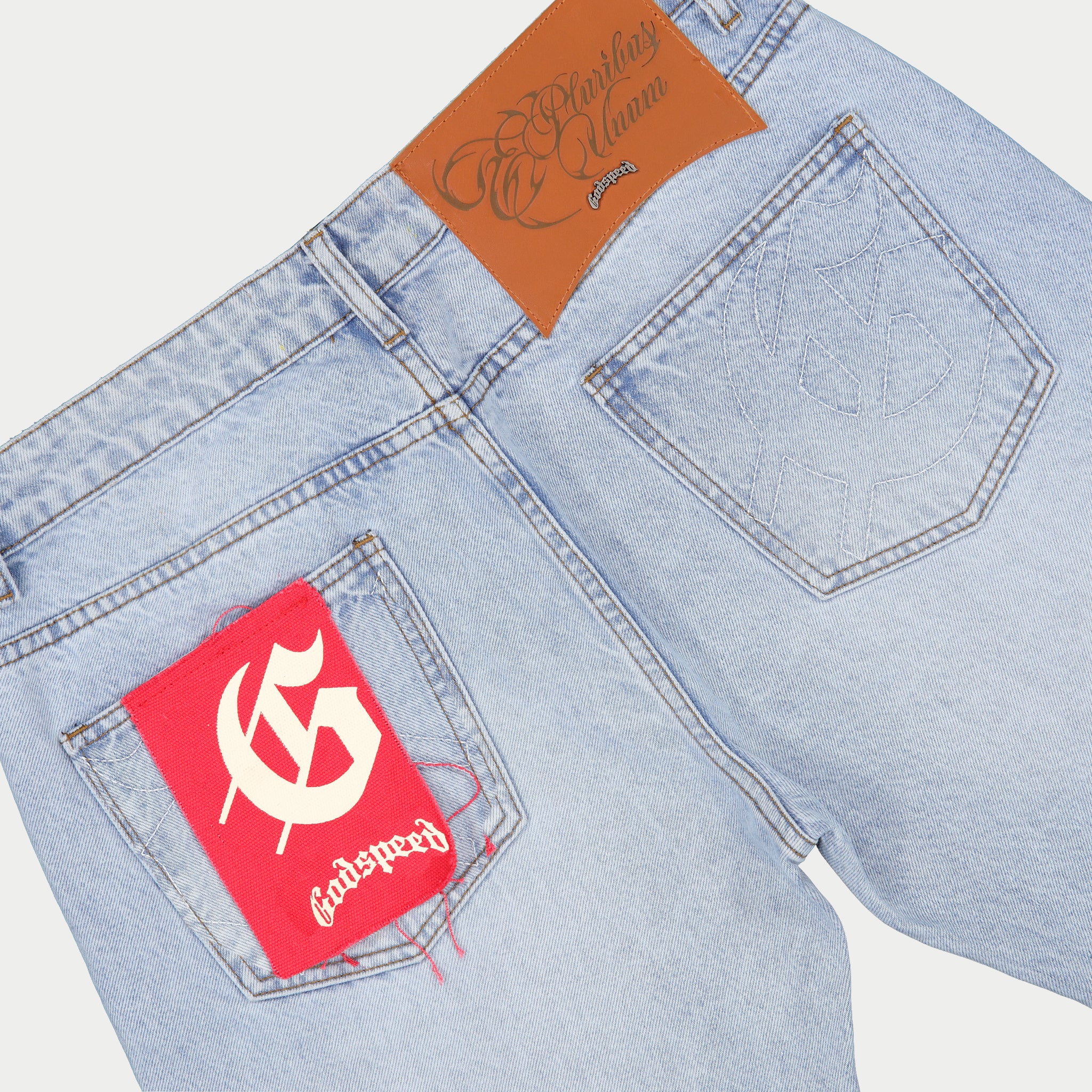 Og Logo Flared Denim Stitched (Blue) - Image 3