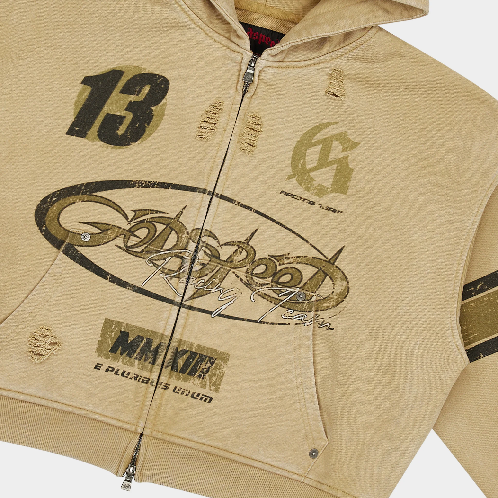 Speedway Zip Hoodie (Sand) - Image 2