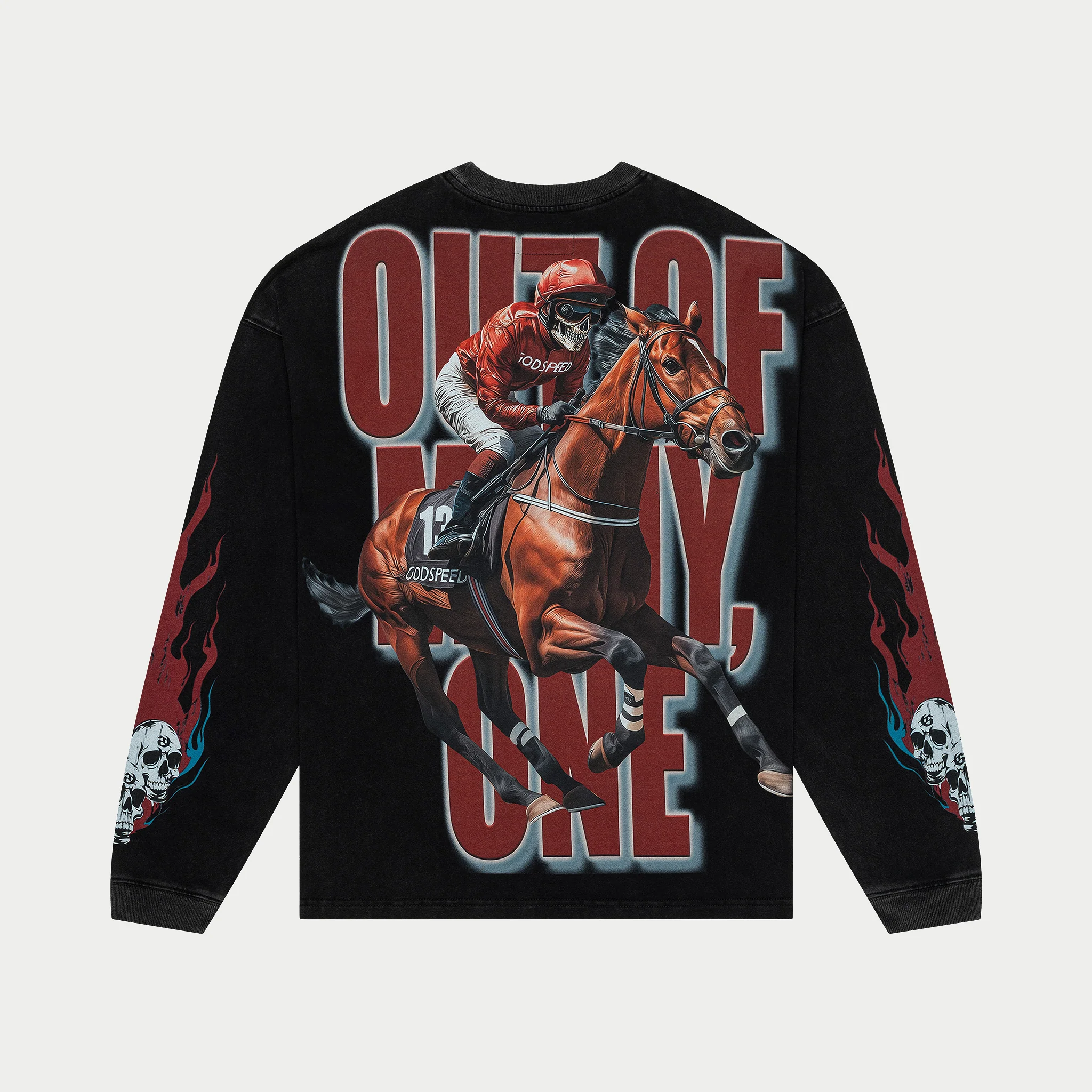 Thoroughbred Ls T-Shirt (Black Wash) - Image 3
